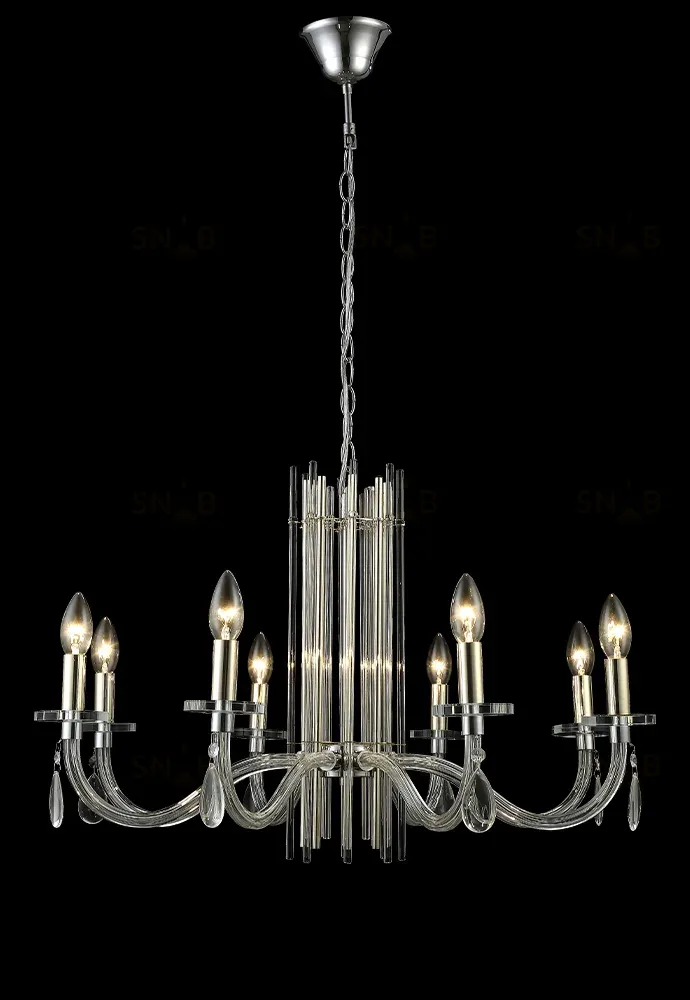 Подвесная люстра Crystal Lux AURELIO SP8 GOLD+CHROME/TRANSPARENT AURELIO SP8 GOLD+CHROME/TRANSPARENT