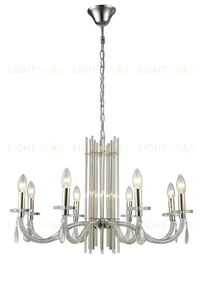 Подвесная люстра Crystal Lux AURELIO SP8 GOLD+CHROME/TRANSPARENT AURELIO SP8 GOLD+CHROME/TRANSPARENT
