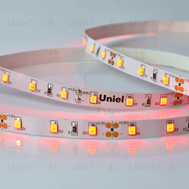 Светодиодная лента Uniel ULS-M11-2835-60LED/m-8mm-IP20-DC12V-4,8W/m-5M-RED PROFI катушка в герметичной упаковке ULS-M11-2835-60LED/m-8mm-IP20-DC12V-4,8W/m-5M-RED PROFI катушка в герметичной упаковке