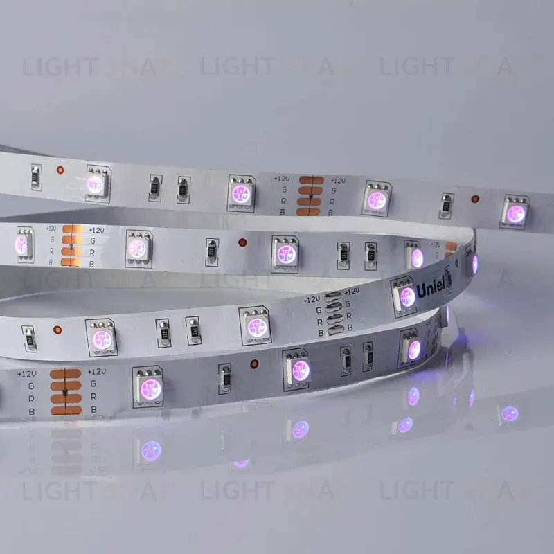 Светодиодная лента Uniel ULS-M22-5050-30LED/m-10mm-IP20-DC12V-7,2W/m-5M-RGB PROFI катушка в герметичной упаковке ULS-M22-5050-30LED/m-10mm-IP20-DC12V-7,2W/m-5M-RGB PROFI катушка в герметичной упаковке