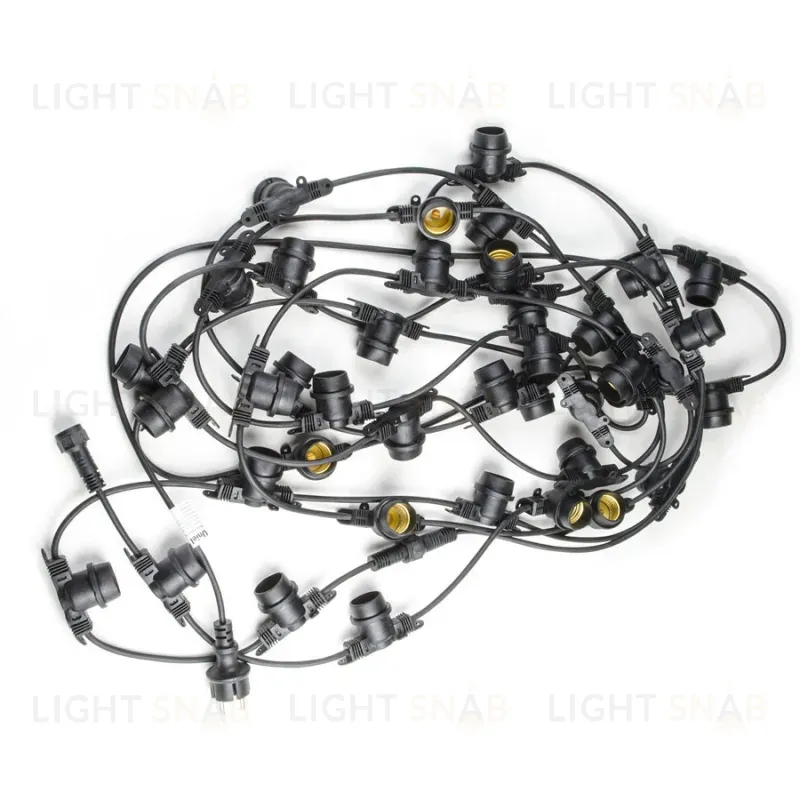 Уличная гирлянда Uniel UDL-K120 200/E27/100M IP65 BLACK BELT-LIGHT UDL-K120 200/E27/100M IP65 BLACK BELT-LIGHT