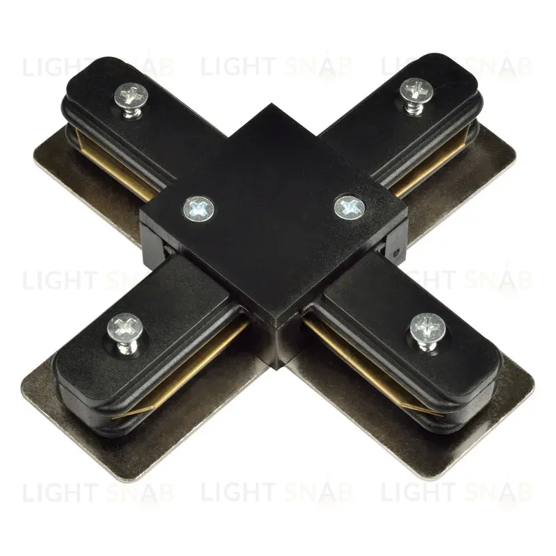 Коннектор Volpe UBX-Q121 K41 BLACK 1 POLYBAG UBX-Q121 K41 BLACK 1 POLYBAG Соединитель для шинопроводов Х-образный