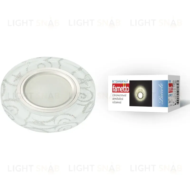 Встраиваемый светильник Fametto Luciole DLS-L202 GU5.3 CHROME/WHITE DLS-L202 GU5.3 CHROME/WHITE