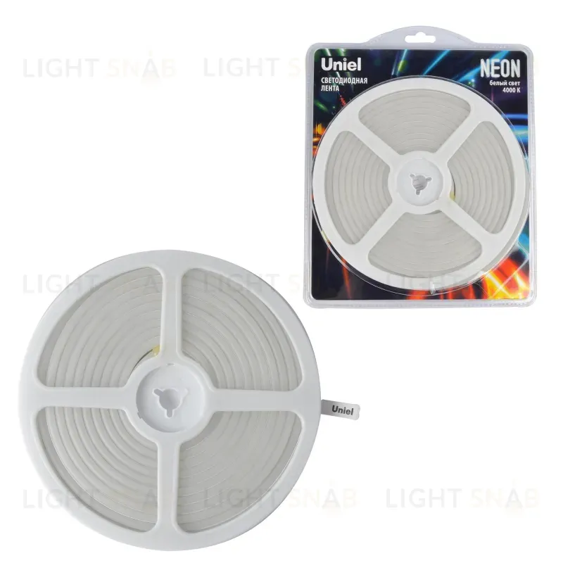 Светодиодная лента Uniel ULS-N01-2835-120LED/m-6mm-IP67-DC12V-9W/m-5M-4000K блистер ULS-N01-2835-120LED/m-6mm-IP67-DC12V-9W/m-5M-4000K блистер