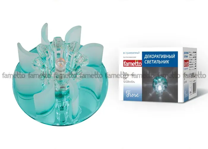 Встраиваемый светильник Fametto Fiore DLS-F114 G4 BLUE/CLEAR DLS-F114 G4 BLUE/CLEAR