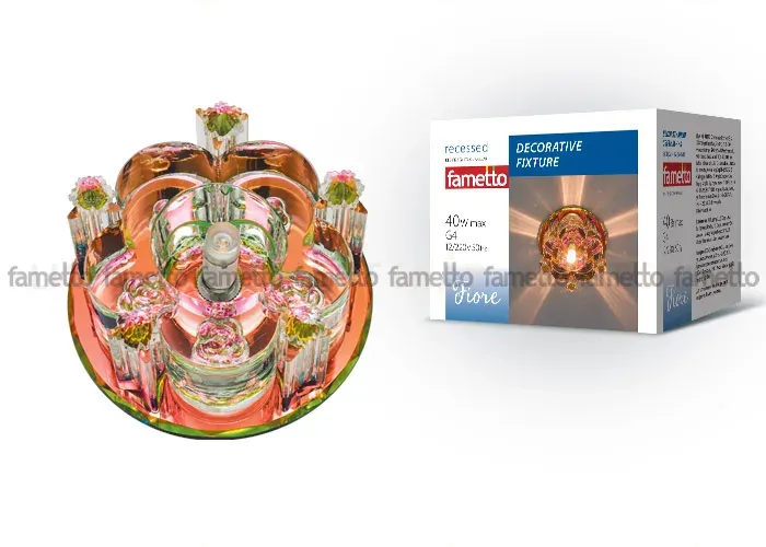Встраиваемый светильник Fametto Fiore DLS-F122 G4 COLOUR/CLEAR DLS-F122 G4 COLOUR/CLEAR