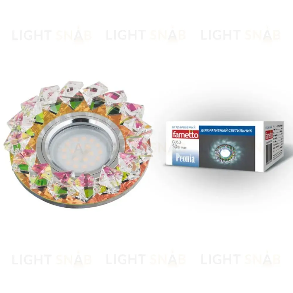 Встраиваемый светильник Fametto Peonia DLS-P117 GU5.3 CHROME/COLOR DLS-P117 GU5.3 CHROME/COLOR