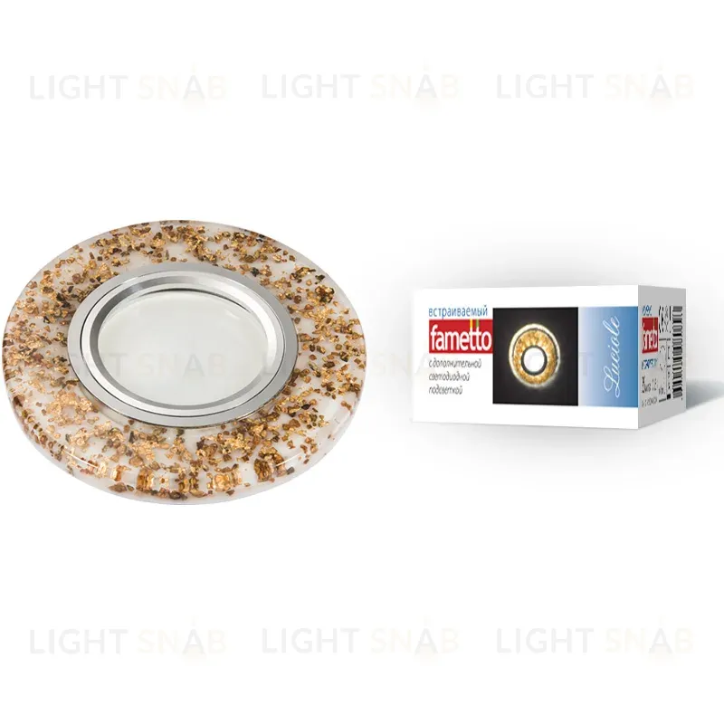 Встраиваемый светильник Fametto Luciole DLS-L108 GU5.3 CHROME/WHITE DLS-L108 GU5.3 CHROME/WHITE