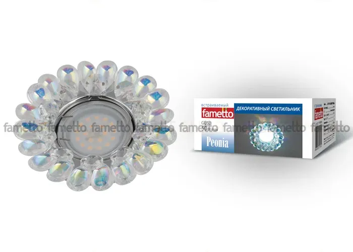 Встраиваемый светильник Fametto Peonia DLS-P119 GU5.3 CHROME/RAINBOW DLS-P119 GU5.3 CHROME/RAINBOW