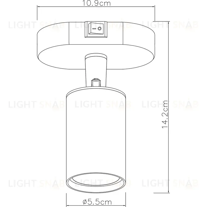 Спот Arte Lamp Aquarius A3226AP-1WH A3226AP-1WH