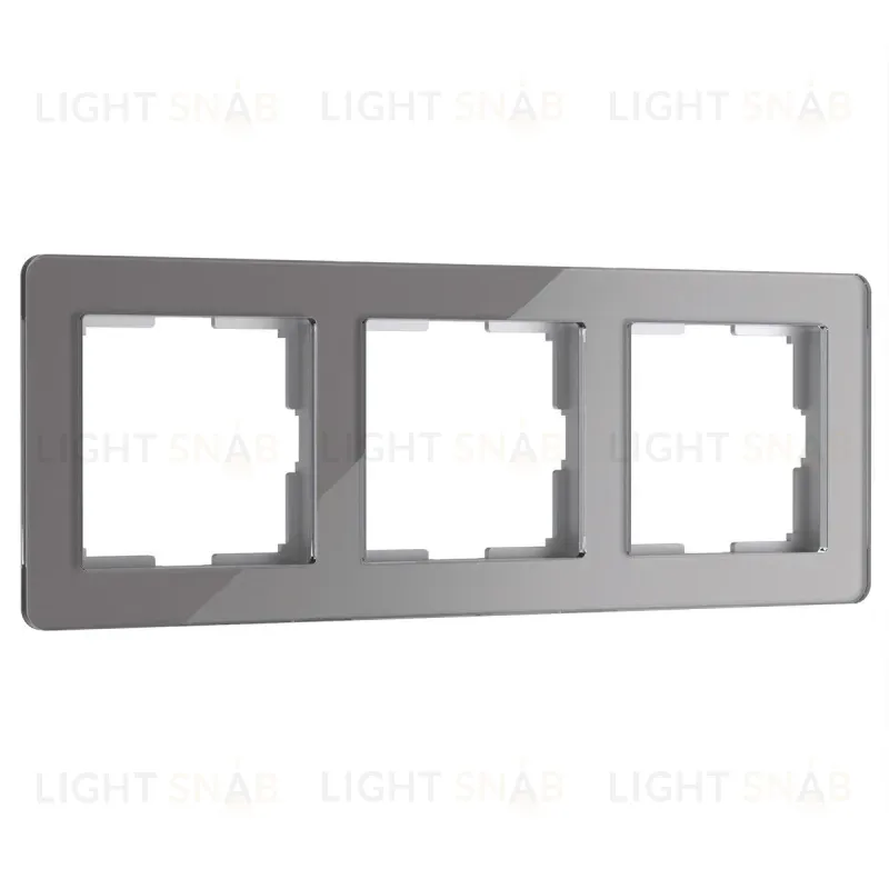 Рамка на 3 поста Werkel Acrylic графит 4690389184895 W0032704 4690389184895