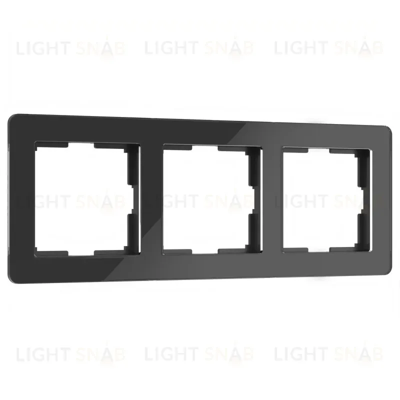 Рамка на 3 поста Werkel Acrylic черный 4690389184888 W0032708 4690389184888