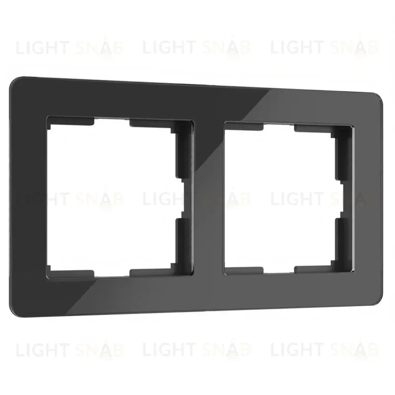 Рамка на 2 поста Werkel Acrylic черный 4690389184857 W0022708 4690389184857