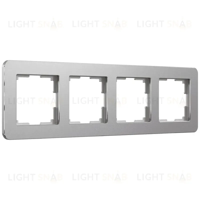 Рамка на 4 поста Werkel Platinum алюминий 4690389184505 W0042606 4690389184505