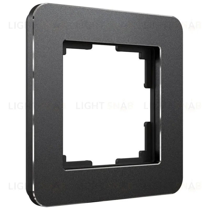 Рамка на 1 пост Werkel Platinum черный алюминий 4690389184420 W0012608 4690389184420