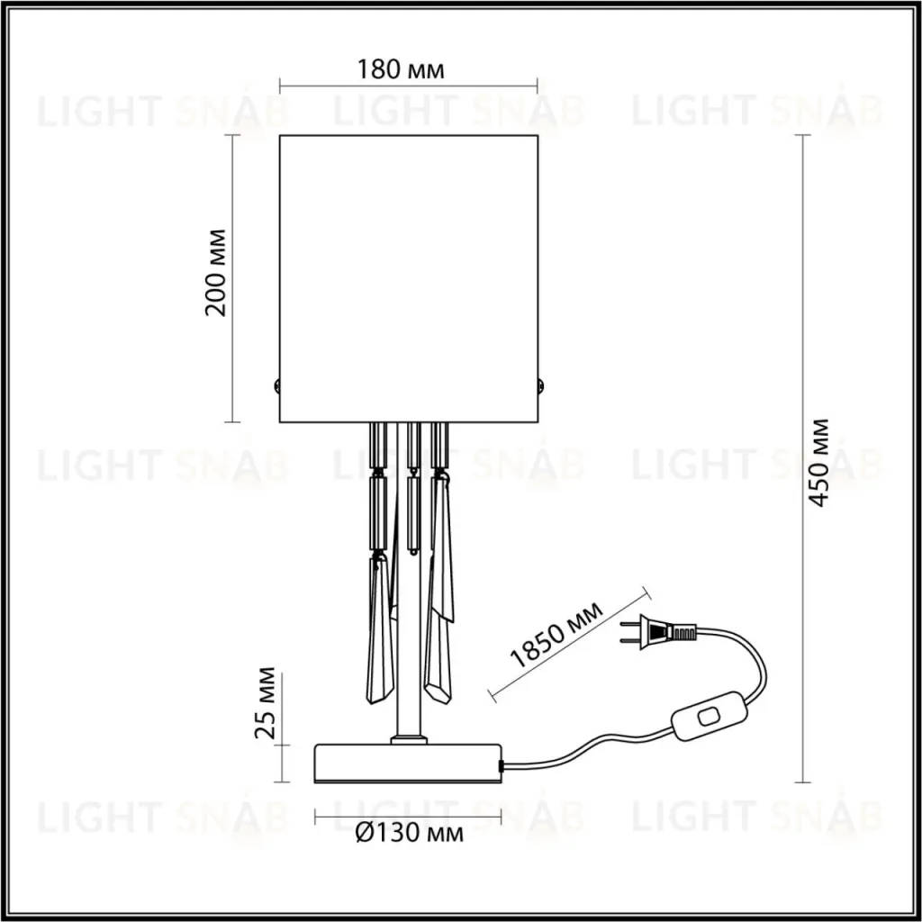 Настольная лампа Odeon Light Nicole 4886/1T 4886/1T