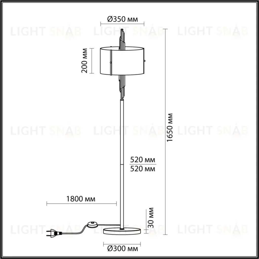 Торшер Odeon Light Margaret 4895/3F 4895/3F