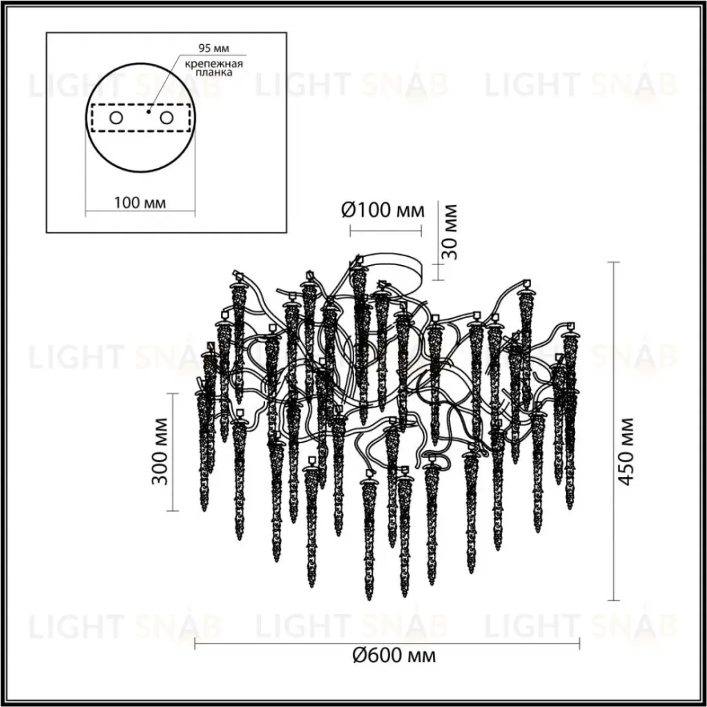 Потолочная люстра Odeon Light Banche 5005/8C 5005/8C