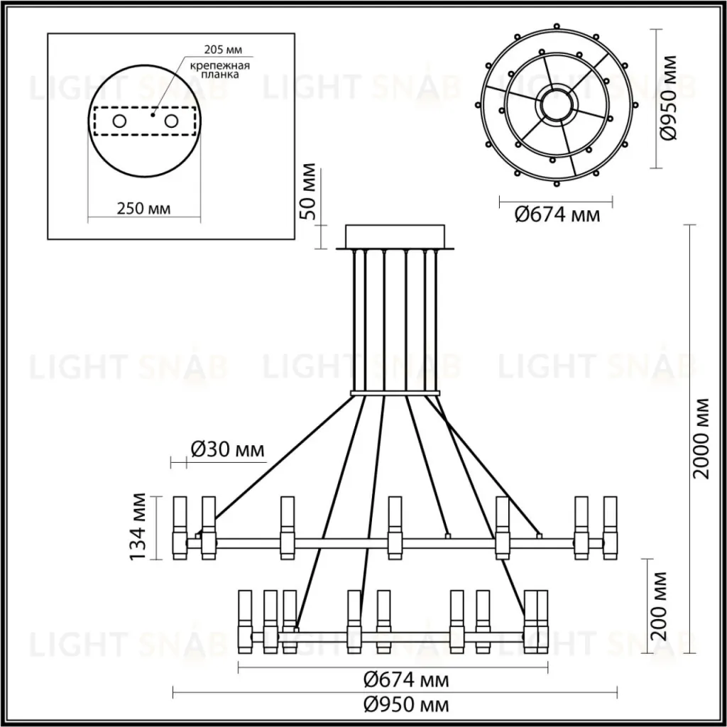 Подвесная люстра Odeon Light Candel 5009/98L 5009/98L