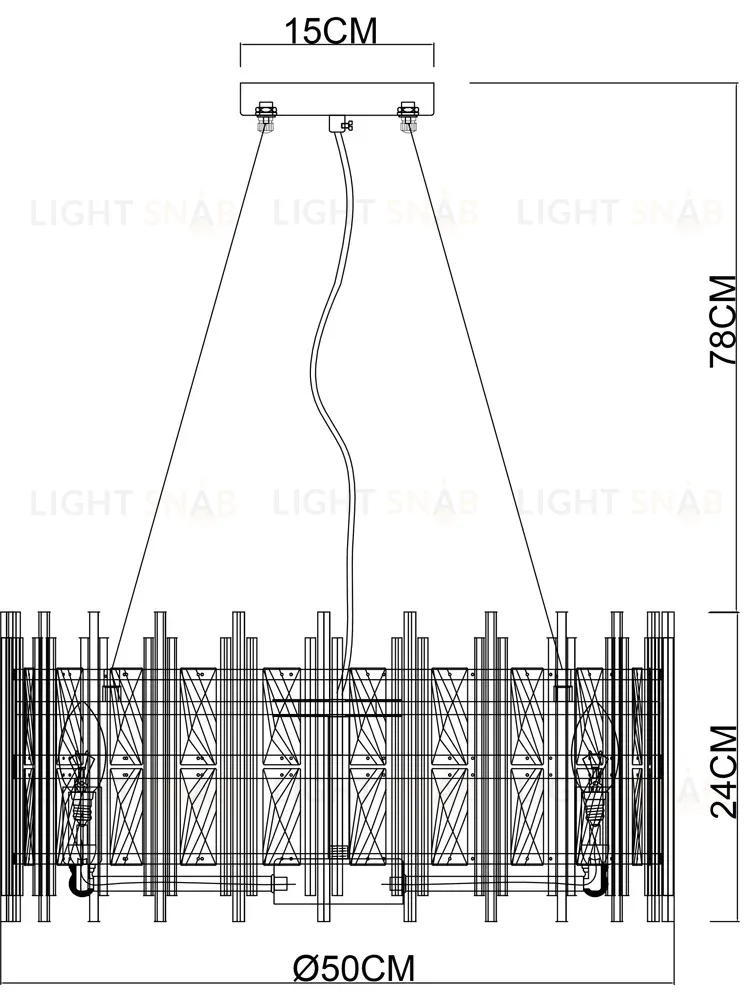 Подвесная люстра Arte Lamp Alruba A1043SP-6BK A1043SP-6BK