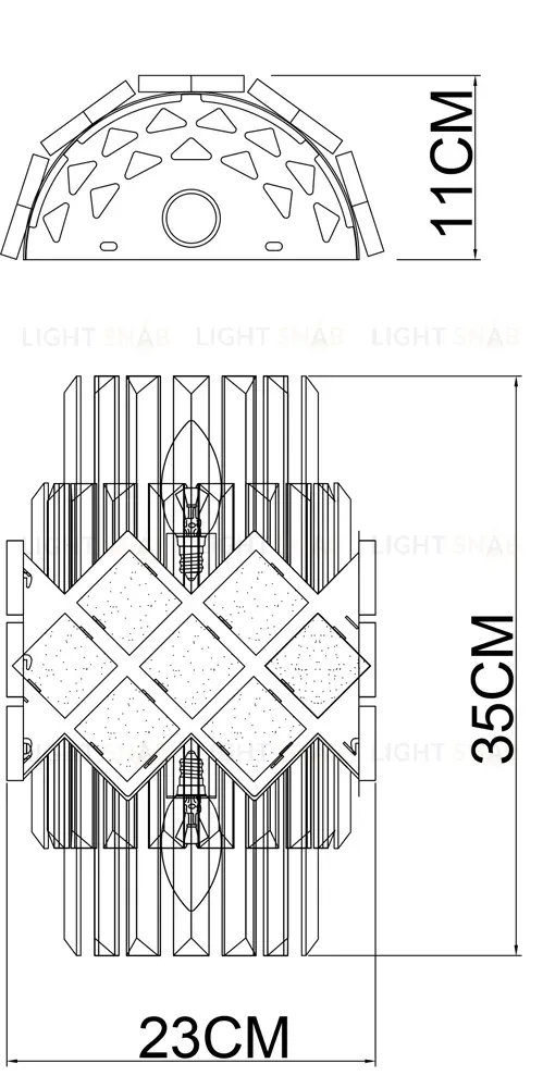 Настенный светильник Arte Lamp Amelia A1039AP-2BK A1039AP-2BK