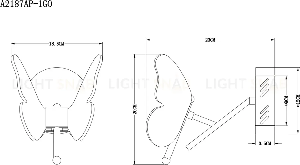 Настенный светильник Arte Lamp Darcy A2187AP-1GO A2187AP-1GO