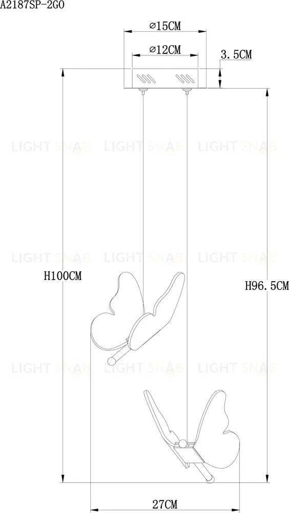 Подвесной светильник Arte Lamp Darcy A2187SP-2GO A2187SP-2GO