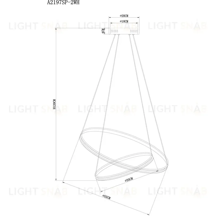 Подвесной светильник Arte Lamp Frodo A2197SP-2WH A2197SP-2WH