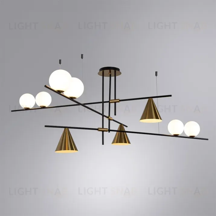Люстра на штанге Arte Lamp Jacob A7029PL-9BK A7029PL-9BK