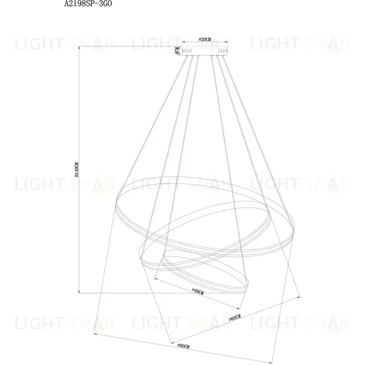 Подвесной светильник Arte Lamp Meridiana A2198SP-3GO A2198SP-3GO
