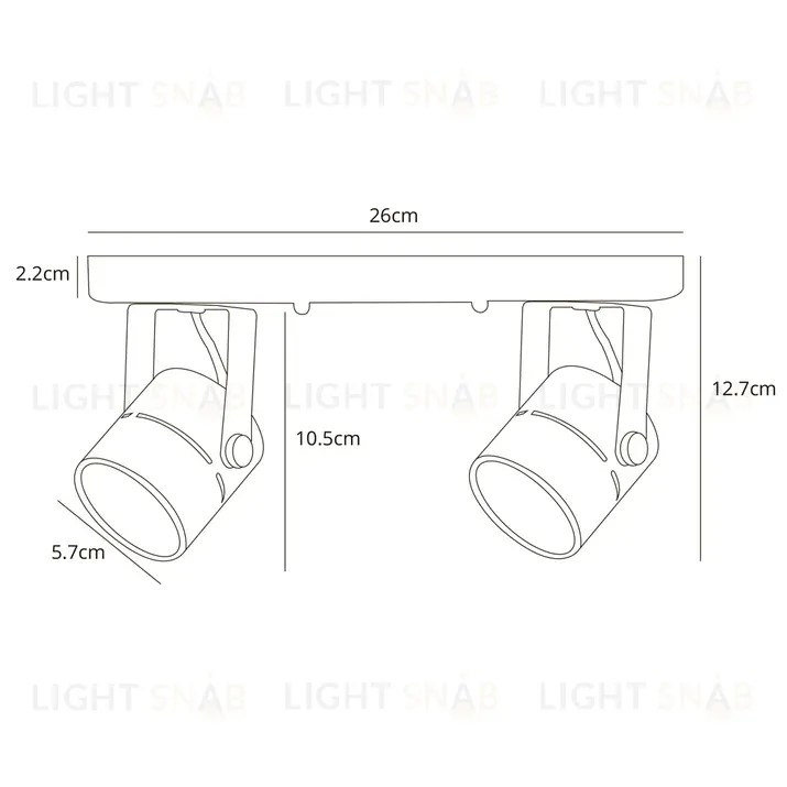 Спот Arte Lamp Mizar A1311PL-2BK A1311PL-2BK