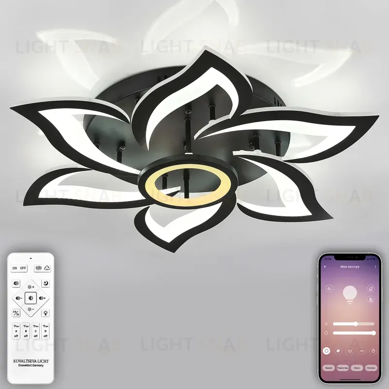Потолочная люстра Natali Kovaltseva Olimp HIGH-TECH LED LAMPS 82020 BLACK HIGH-TECH LED LAMPS 82020 BLACK