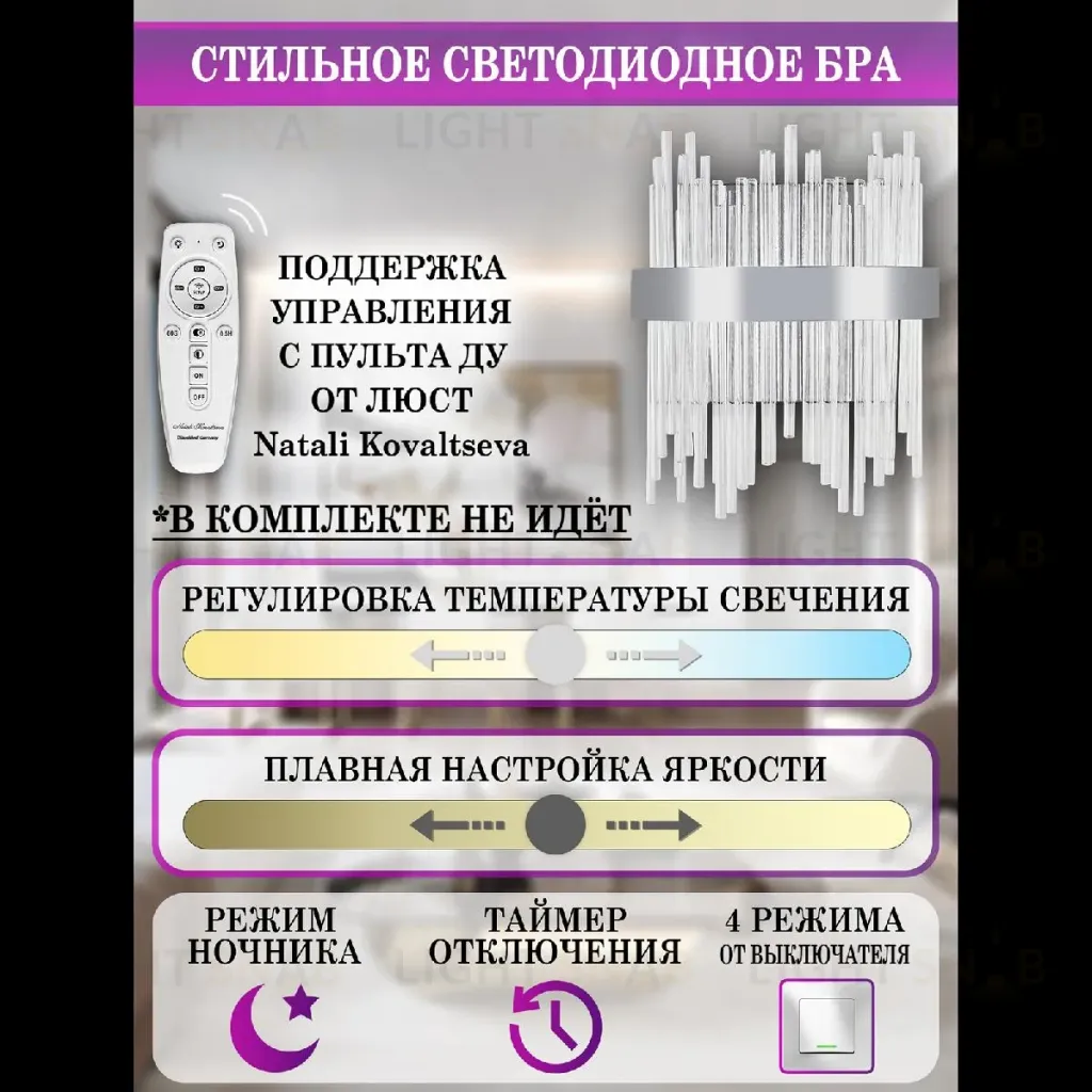 Настенный светильник Natali Kovaltseva Tempio LED LAMPS 81119/1W LED LAMPS 81119/1W