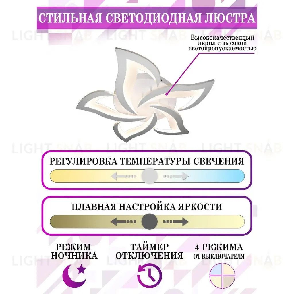 Потолочная люстра Natali Kovaltseva Olimp LED LAMPS 81212 LED LAMPS 81212