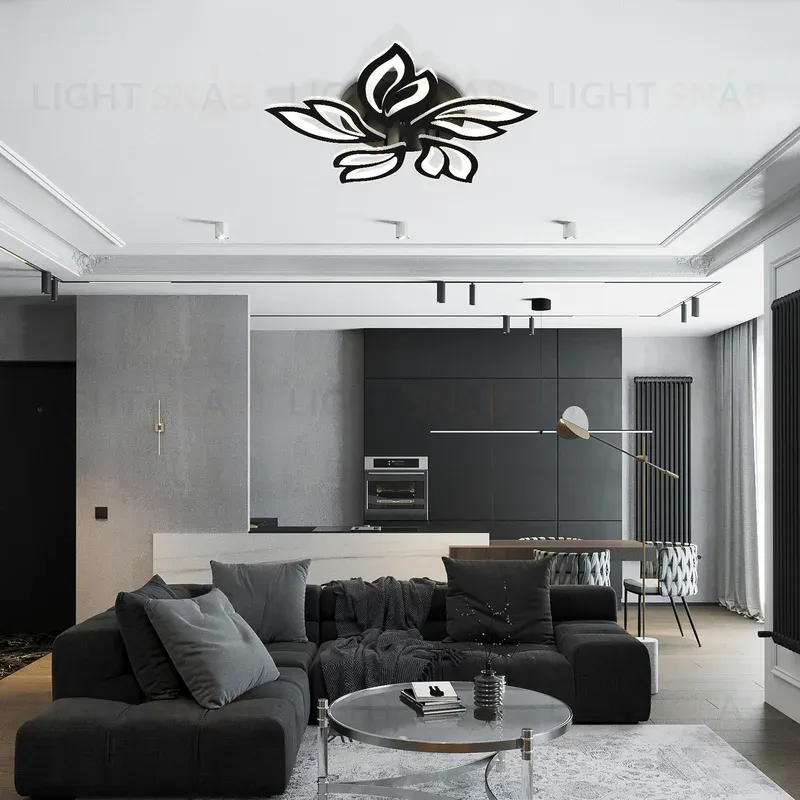 Потолочная люстра Natali Kovaltseva Sand HIGH-TECH LED LAMPS 82006 BLACK HIGH-TECH LED LAMPS 82006 BLACK