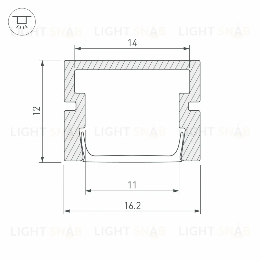 Алюминиевый профиль Arlight PDS-SM-3000 Anod 038815 038815