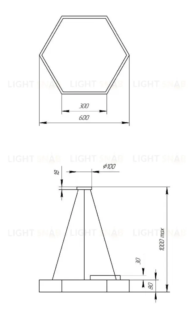 Подвесной светильник Эра Geometria SPO-121-W-40K-038 Б0050550 Б0050550