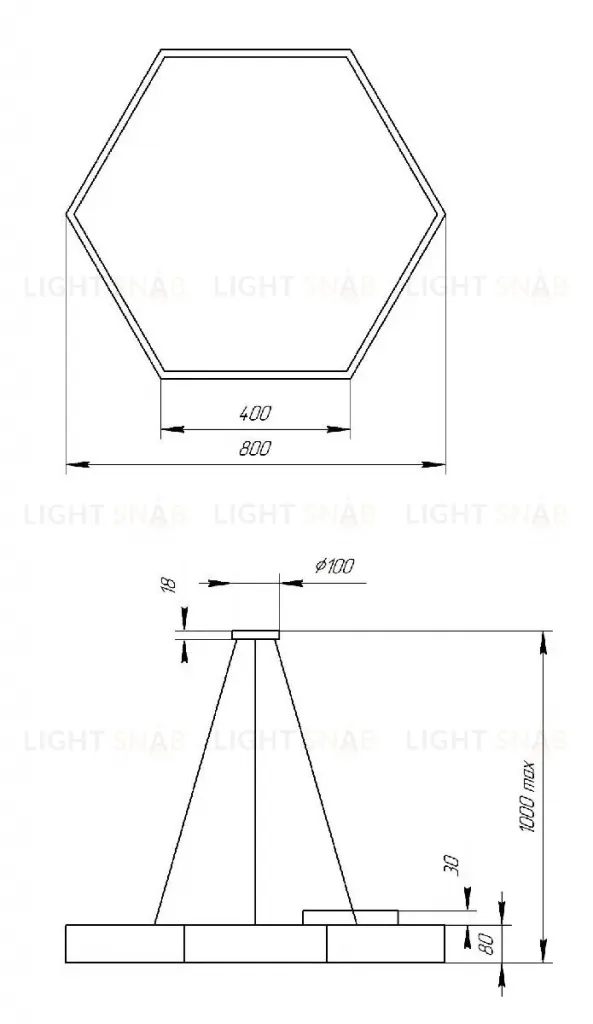 Подвесной светильник Эра Geometria SPO-122-B-40K-066 Б0050553 Б0050553