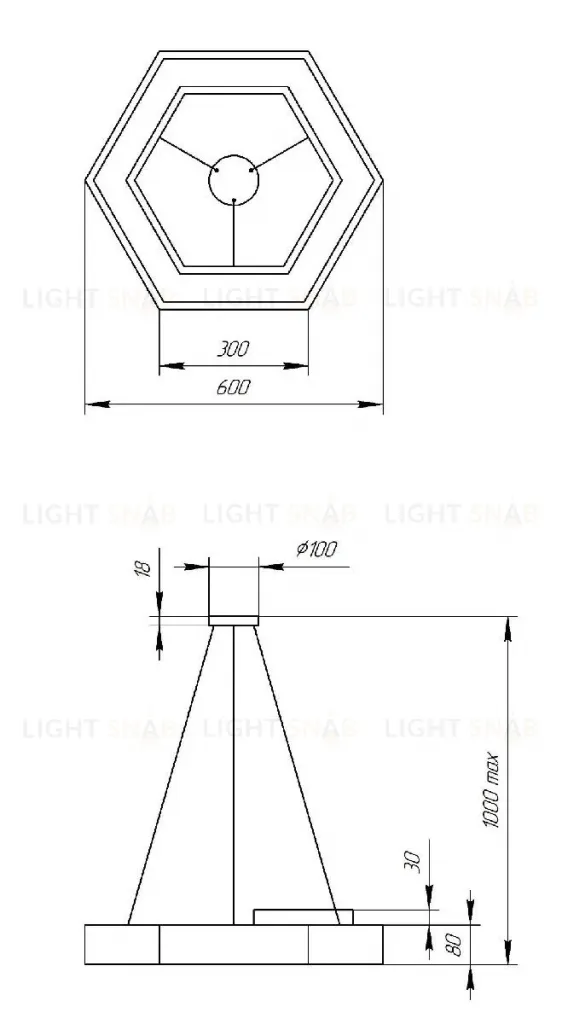 Подвесной светильник Эра Geometria SPO-123-W-40K-045 Б0050554 Б0050554