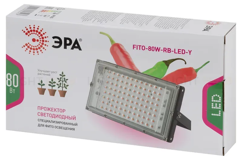 Фитопрожектор для растений Эра FITO-80W-RB-LED-Y Б0053082 Б0053082