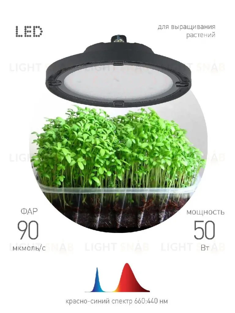 Фитопрожектор для растений Эра FITO-50W-RB-LED-UFO Б0053280 Б0053280