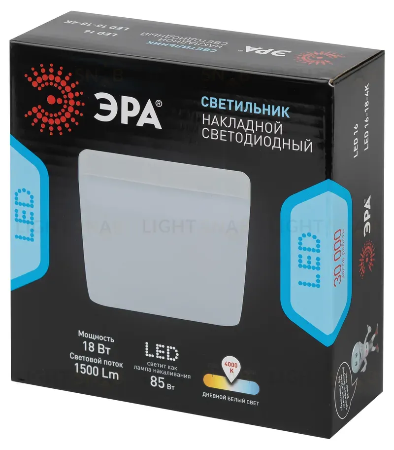 Настенно-потолочный светильник Эра LED 16-18-4K Б0054338 Б0054338