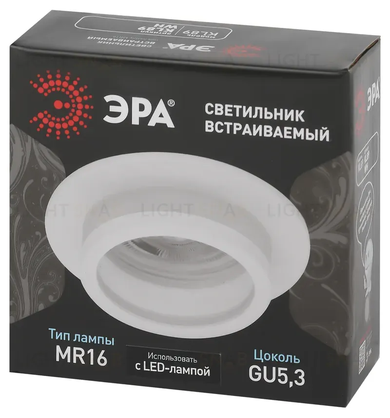 Встраиваемый светильник Эра KL89 WH Б0054356 Б0054356
