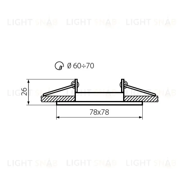 Встраиваемый светильник Kanlux Nesta DSL-B 26746 26746