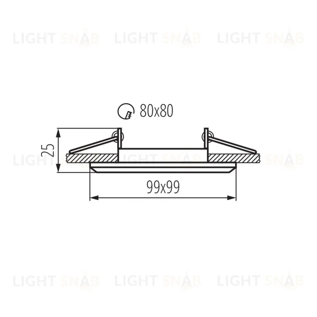 Встраиваемый светильник Kanlux Alren R DTL-B 26757 26757