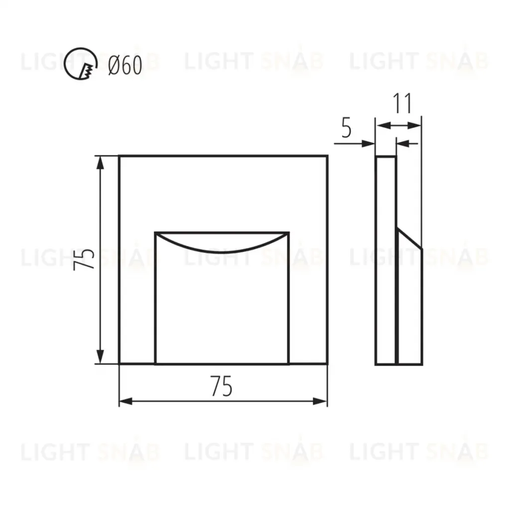 Подсветка для лестниц и ступеней Kanlux Erinus Led L W-NW 33321 33321