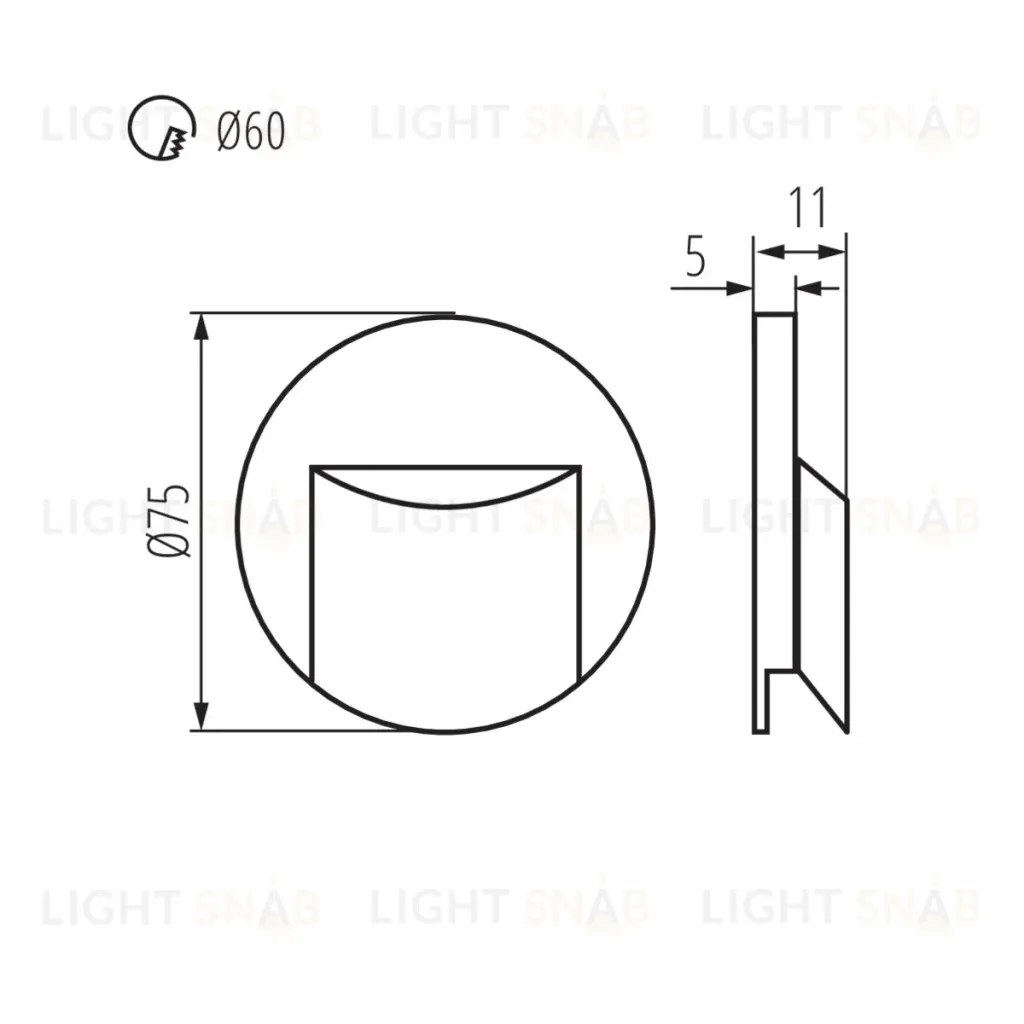 Подсветка для лестниц и ступеней Kanlux Erinus Led O W-NW 33323 33323