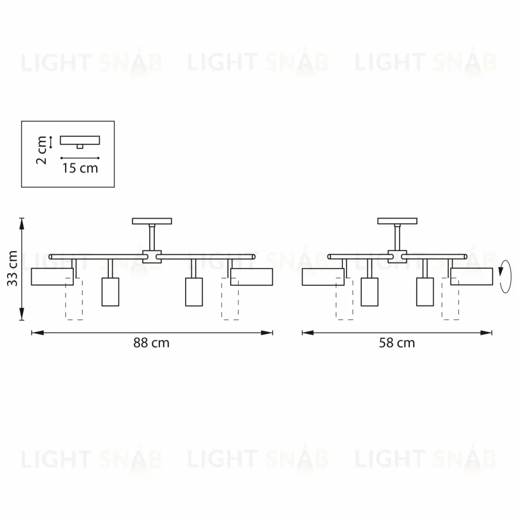 Люстра на штанге Lightstar Rullo LR728364874 (571728+214436-4+214487-4) LR728364874
