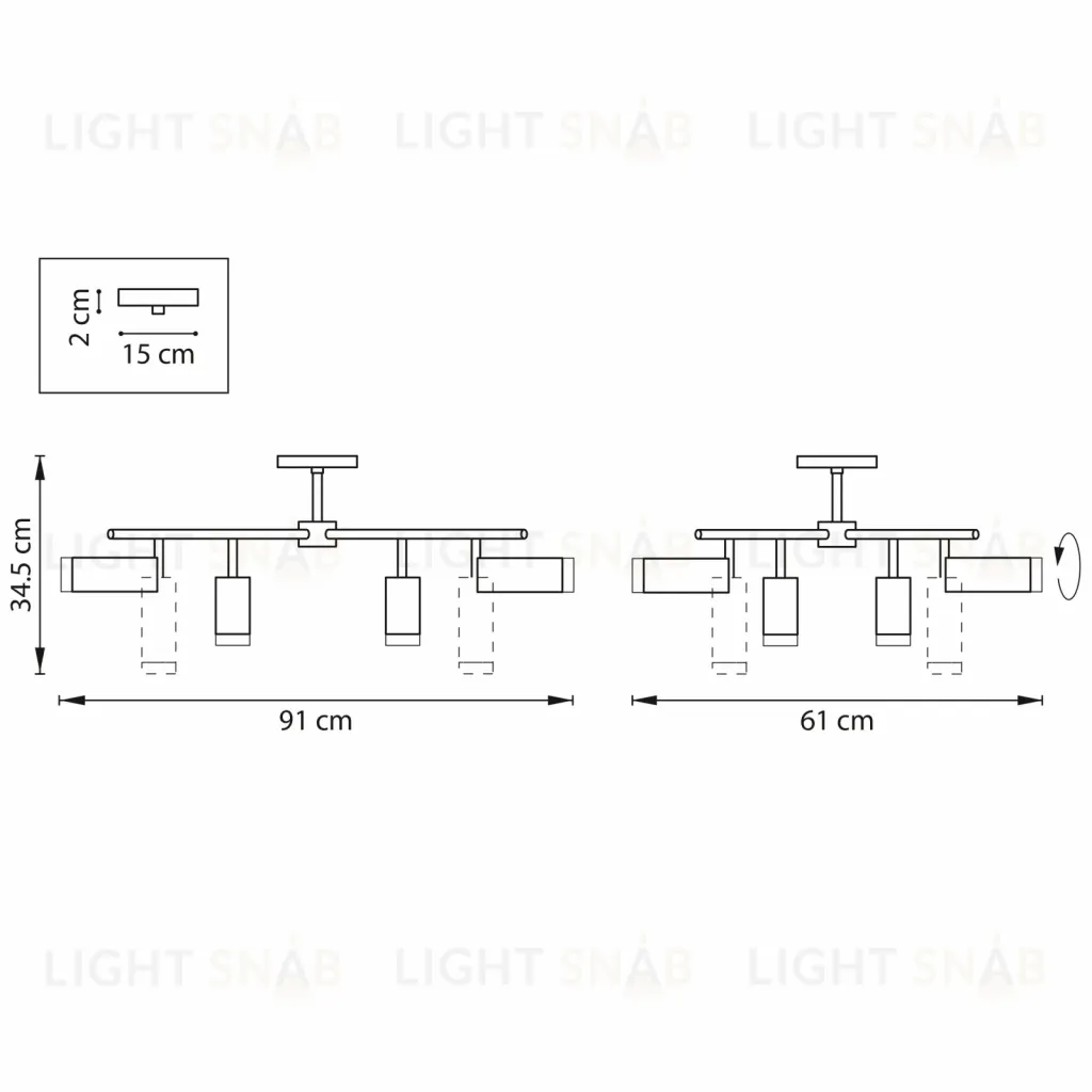 Люстра на штанге Lightstar Rullo LR7283748740 (571728+214437-4+214487-4+202430-8) LR7283748740