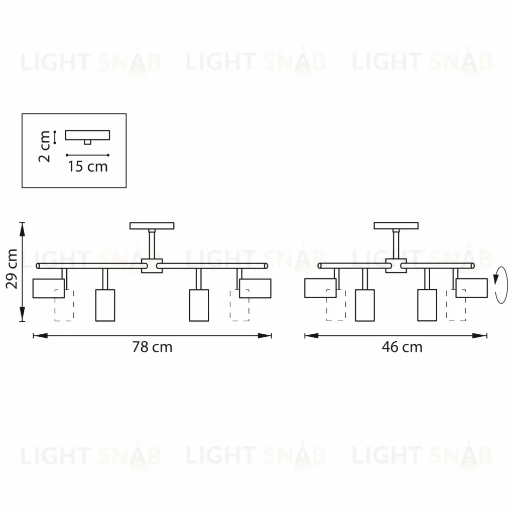 Люстра на штанге Lightstar Rullo LR728378 (571728+214437-8) LR728378